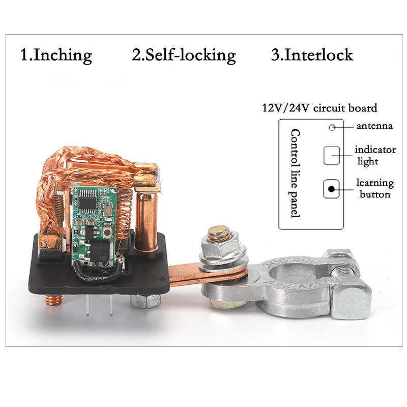 New 12V 250A Universal Battery Switch Relay Integrated Wireless Remote Control Disconnect Cut Off Isolator Master Switches