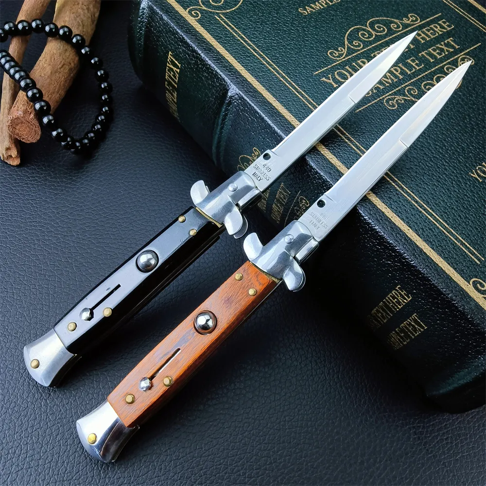 New 9 Inch Italian Style Mafia Automatic Folding Knife BM 3300 9070 3400 4600 9400 Hunting Tool Self Defense Pocket Survival Godfather 920 Auto Knives
New 9 Inch Italian Style Mafia Automatic Folding Knife BM 3300 9070 3400 4600 9400 Hunting Tool Self Defense Pocket Survival Godfather 920 Auto Knives