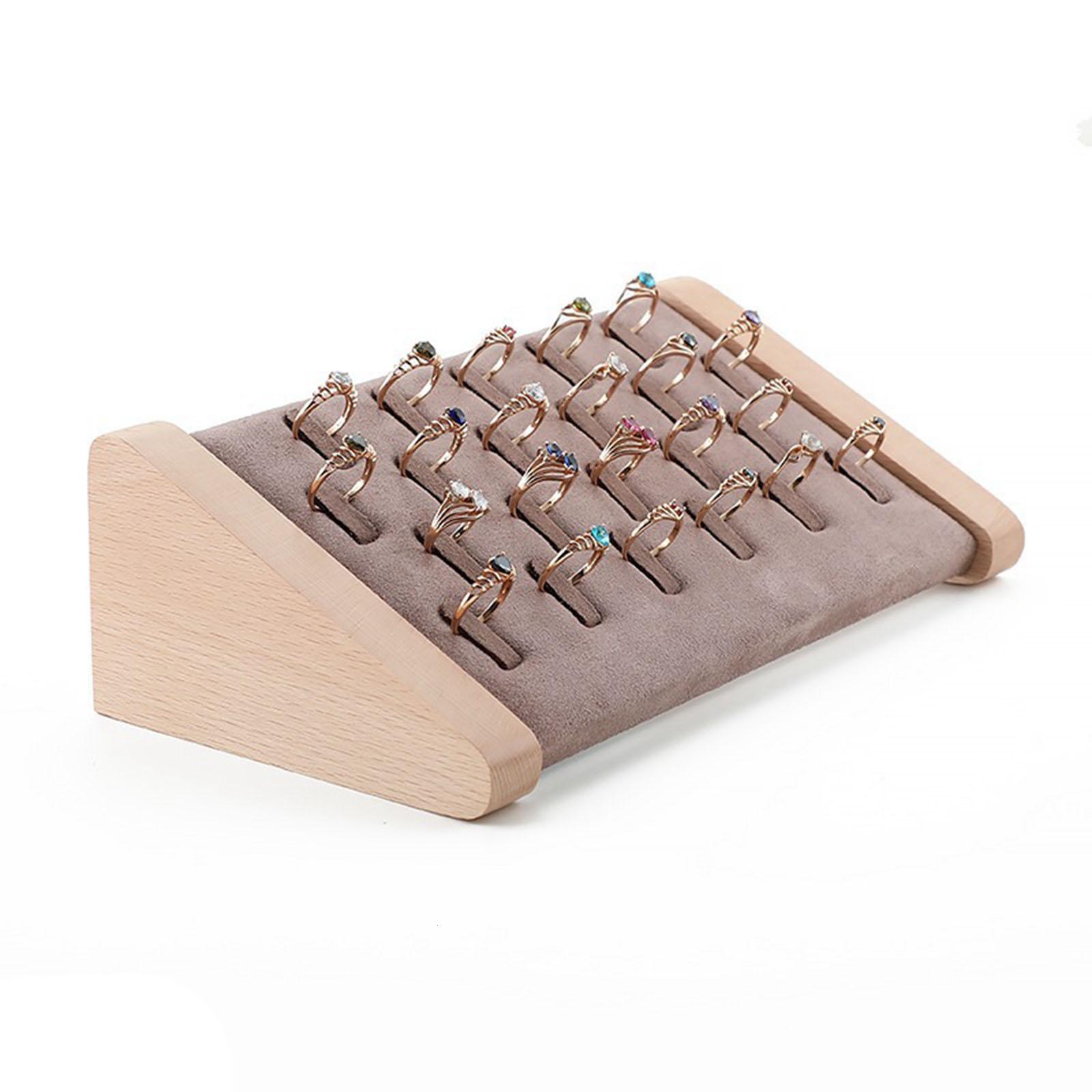 Jewelry Boxes Rings Display Stand Showcase Tray Organizer Storage Box Cardboard Holder Rack for Bedroom Tabletop 230710