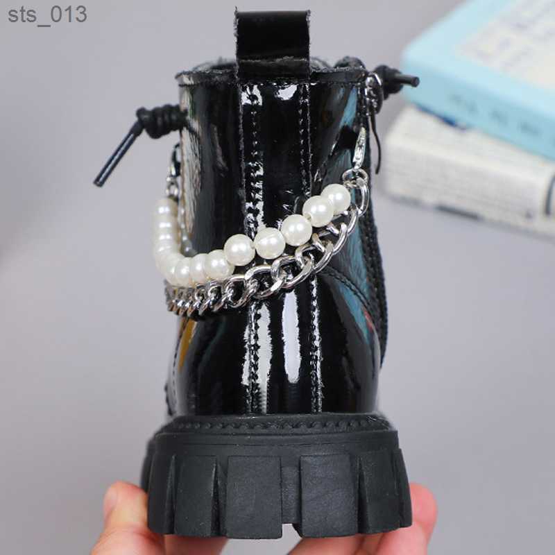 Girls Ankle Boots Autumn Winter Fashion Beautiful Princess Pearl Non-slip Performance Kids Boots Children Girl Shose L230518