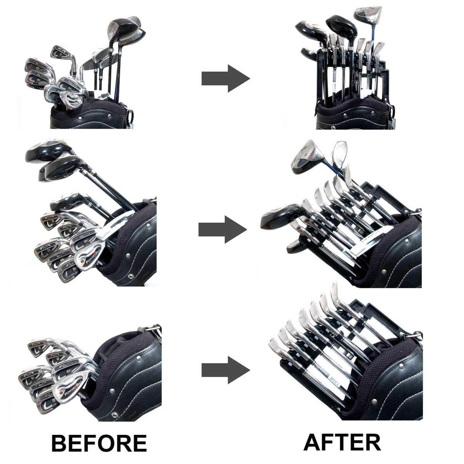 Other Golf Products Durable Golf 9 Iron Club ABS Shafts Holder Stacker Fits Any Size Of Bags Holder Stand Organizer Golf Accessories 230707