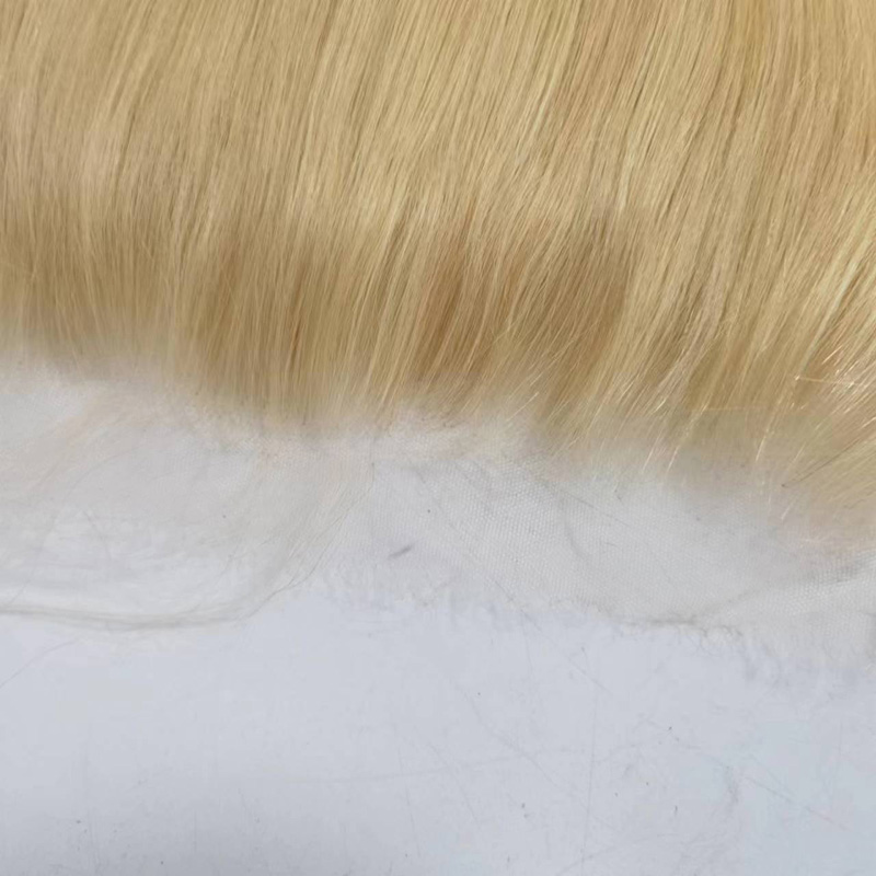 HD Swiss Lace 13X4 Lace Frontal 4X4 5*5 Lace Closure Malaysian 100% Human Hair Silky Straight 12-24inch Blonde 613# Color