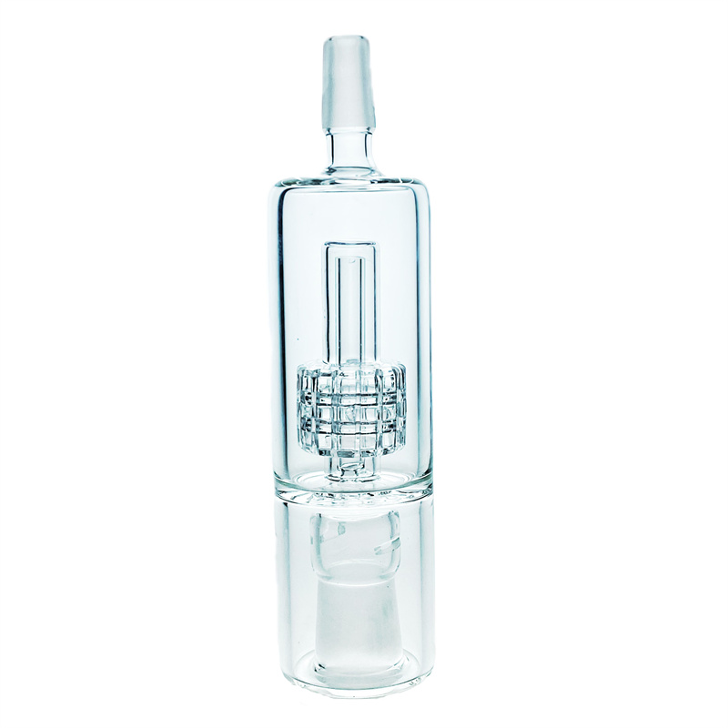 New vaporizer bong clean smoke borosilicate glass tube hookah bubbler with 1 birdcage perc 14to18mm connector