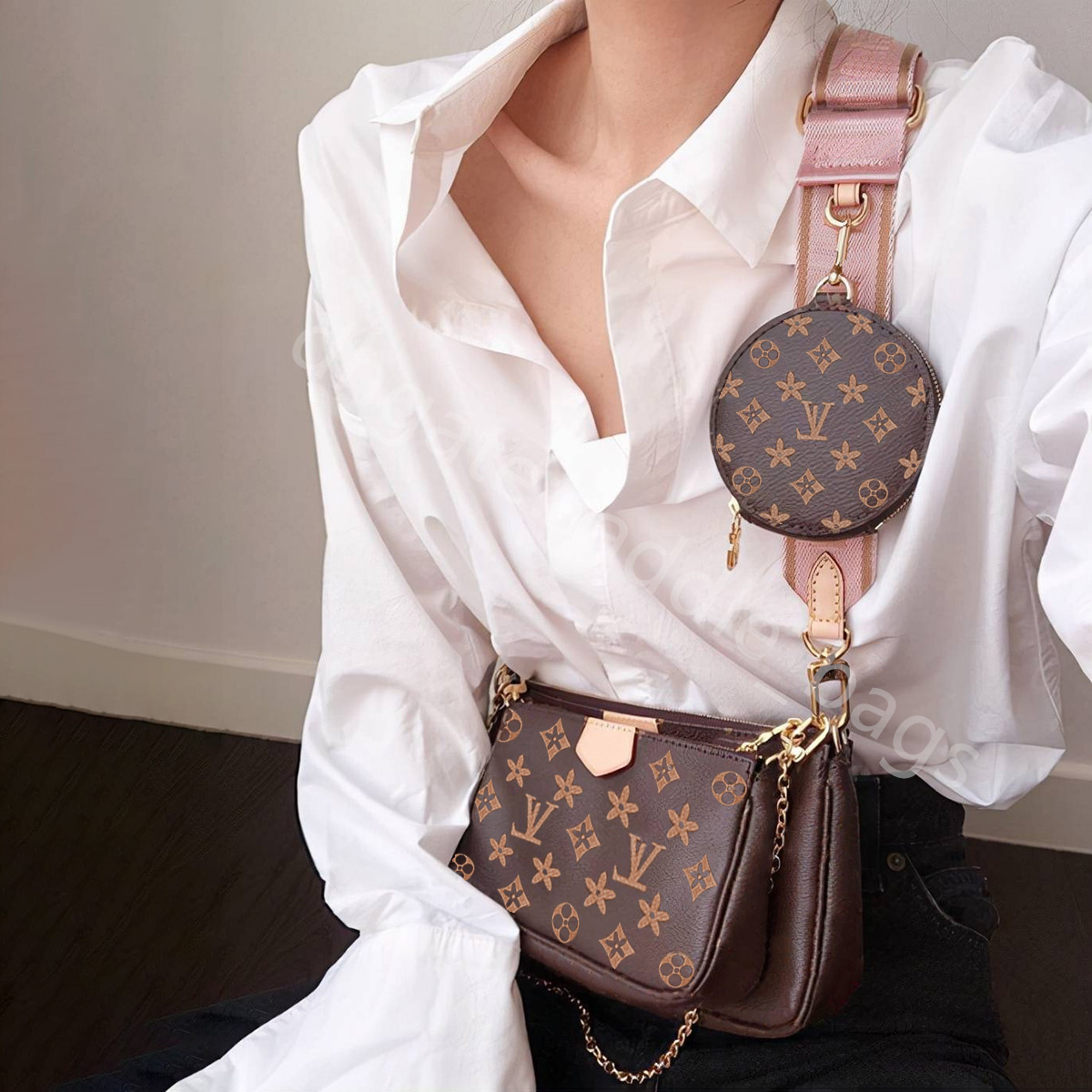 Purse designer wallet Luxurys Three-piece Multi Pochette Accessories Handbag Fashion Shoulder Bag 10A Quality Coin purses M44840/M44813 Five in One Chain Bag Dhgate, Brown strap
Purse designer wallet Luxurys Three-piece Multi Pochette Accessories Handbag Fashion Shoulder Bag 10A Quality Coin purses M44840/M44813 Five in One Chain Bag Dhgate, Brown strap