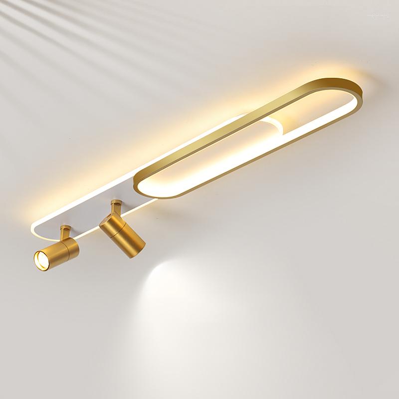 Lights Ceiling 2023 Modern Led Lamps With Spotlight For Living Room Kitchen Corridor Indoor White Strip Acrylic Chandeliers