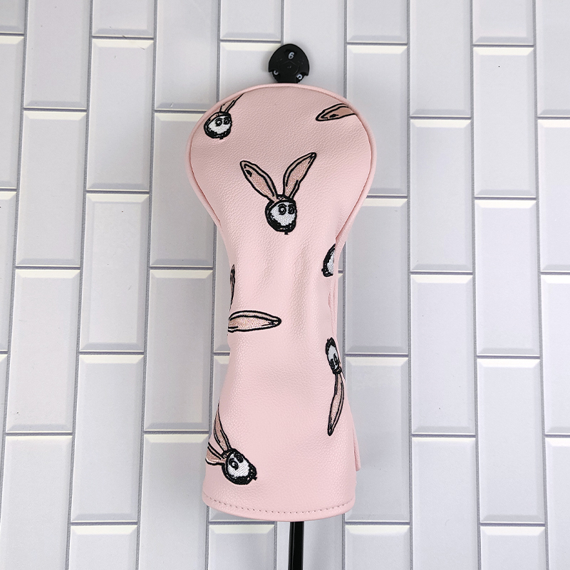 Other Golf Products Pink Colors Rabbit Golf Club Wood Headcovers Driver Fairway Woods Hybrid Cover Golf Club Head Protective And Putter Cover 230707