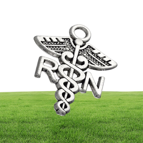 Alloy Medical Sign RN Registered Nurse Charms Catholic Jewelry Findings AAC191