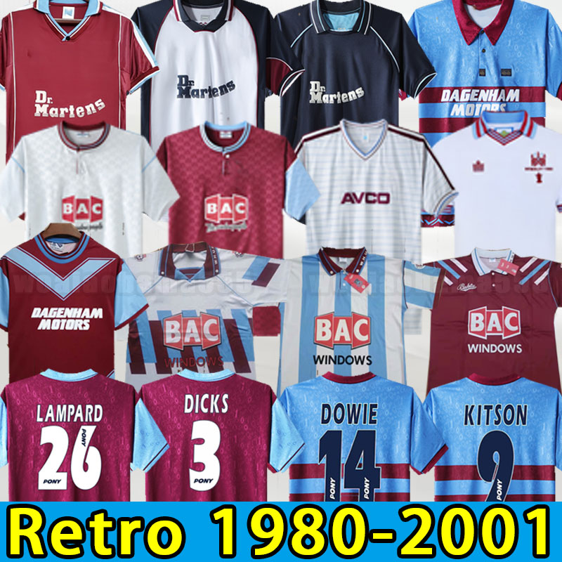 

DI CANIO 91 92 95 97 West Centenary Retro soccer jersey Cole Lampard Dicks 1999 2000 Classic United 100th Anniversary 99 00 Vintage Football Shirts HAM 93 94 2001