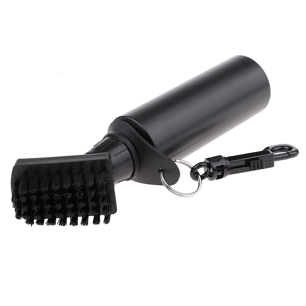 Other Golf Products Protable Golf Club Groove Brush Plastic Cleaning Brush Golf Cleaner With Water Bottle Self-Contained Water Brush - Black Ball 2307