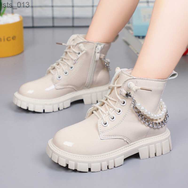 Girls Ankle Boots Autumn Winter Fashion Beautiful Princess Pearl Non-slip Performance Kids Boots Children Girl Shose L230518
