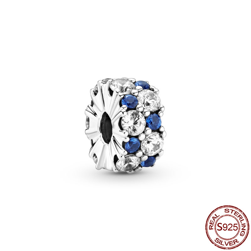 925 Sterling Silver New Fashion WomenCharm Beads Star Snowflake Owl Fox Clip Unicorn Charm Suitable for Bracelets and Bracelets