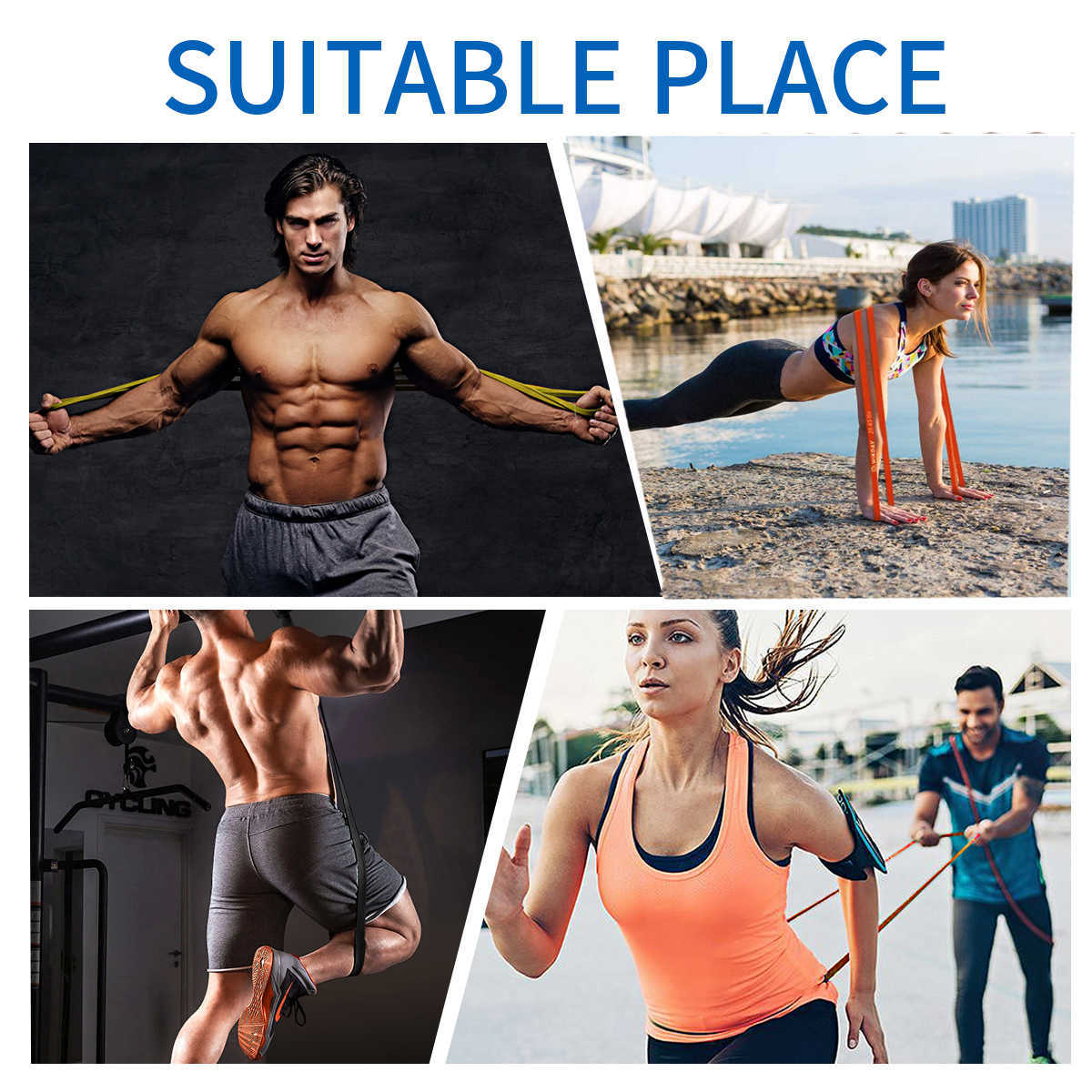 Resistance Bands 208cm Stretch Resistance Band Exercise Expander Elastic Band Pull Up Assist Bands Fitness Training Pilates Home Workout belt HKD23071