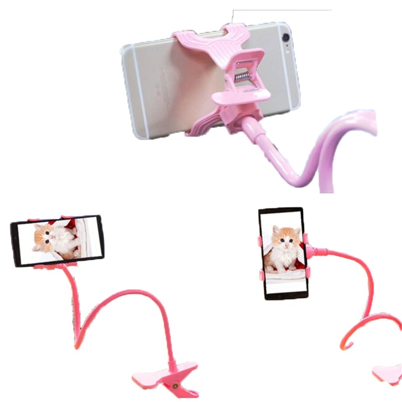 new Mobile Lazy Bracket Two Clamp Flexible Phone Stand Holder for Cellphone Support cell phone mounts4018982