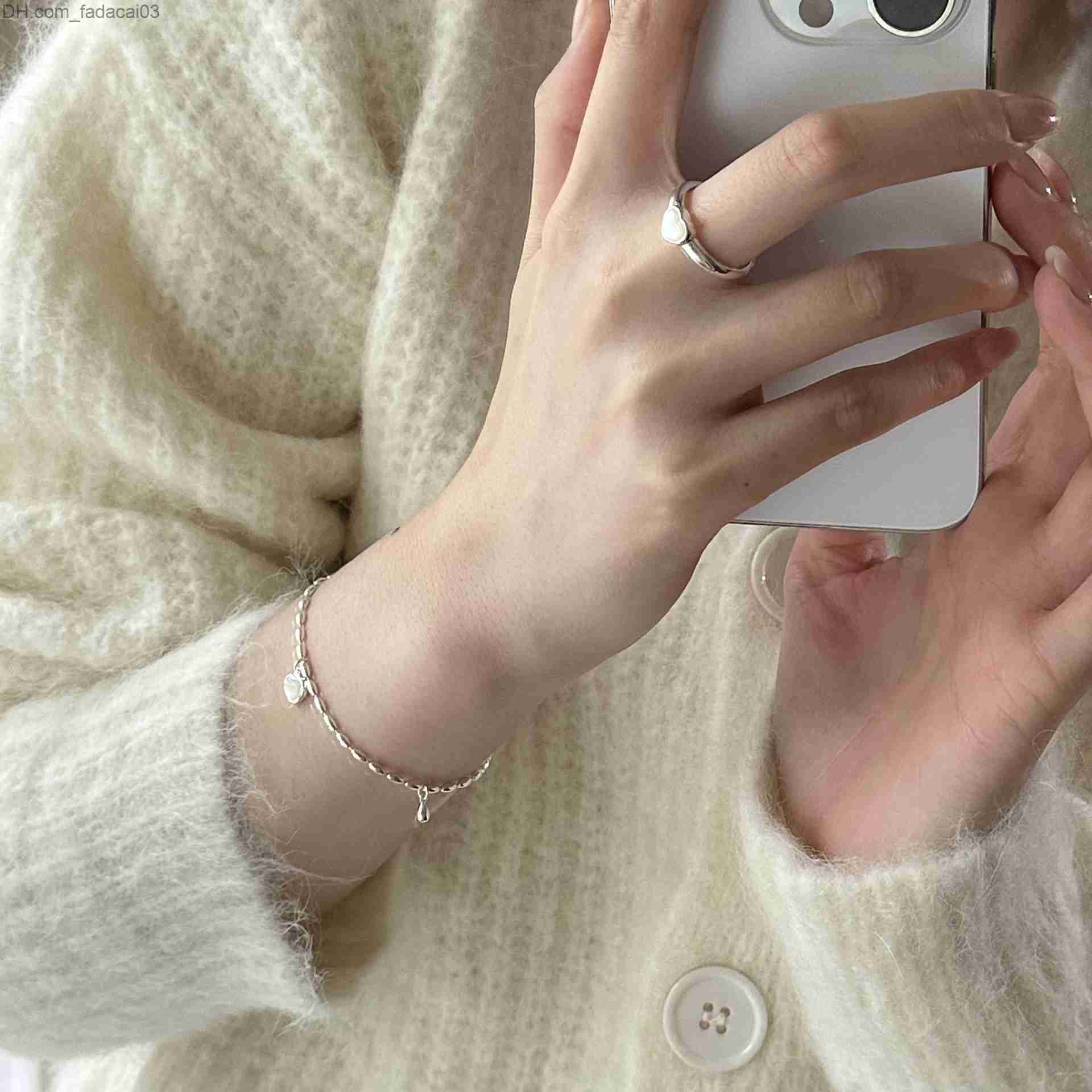 Wedding Rings 925 Sterling Silver Women's Simple Ring with Moon Stone Wedding Natural Gem Ring Aesthetics Korean Fashion Boutique Jewelry Z230712