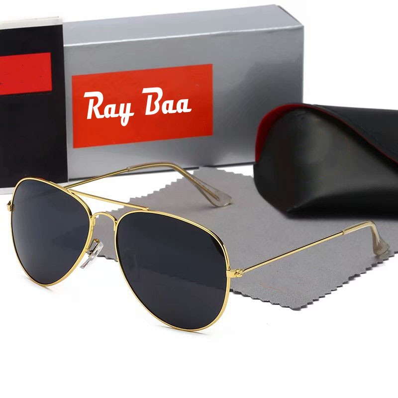 High Quality Ray Men Women Sunglasses Vintage Pilot Aviator Wayfarer Brand Sun Glasses Band UV400 Bans Ben With Box and Case 3025