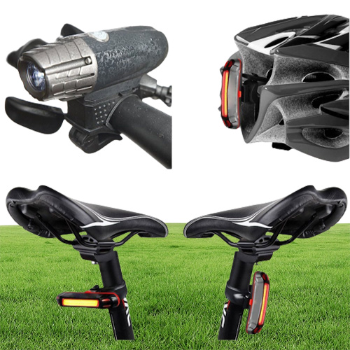 Bike Lights Bicycle Lights Front and Back USB Rechargeable Bike Light Set Super Bright Front and Rear Flashlight LED Headlight252r