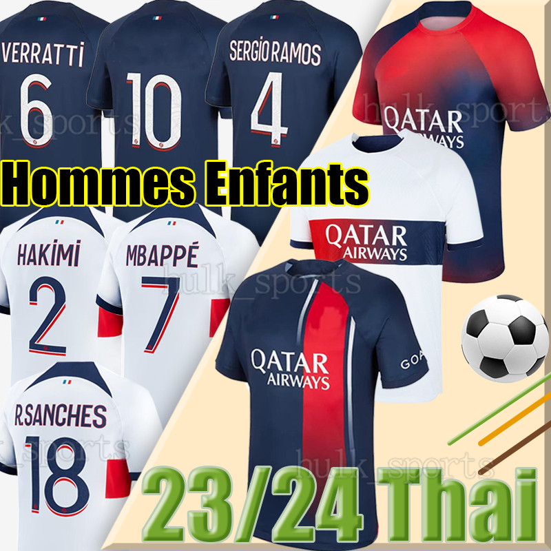 23/24 MBAPPE soccer jerseys HAKIMI SERGIO RAMOS VERRATTI DANILO PSGS SANCHES 2023 2024 DRAXLER MARQUINHOS ICARDI C.SOLER Maillots football shirt men women kids kit, 23-24 home
23/24 MBAPPE soccer jerseys HAKIMI SERGIO RAMOS VERRATTI DANILO PSGS SANCHES 2023 2024 DRAXLER MARQUINHOS ICARDI C.SOLER Maillots football shirt men women kids kit, 23-24 home