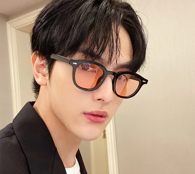 Sunglasses vintage fashion yellow blue green sunglasses women men trending products Ins Tint Ocean Len streetwear party 230707