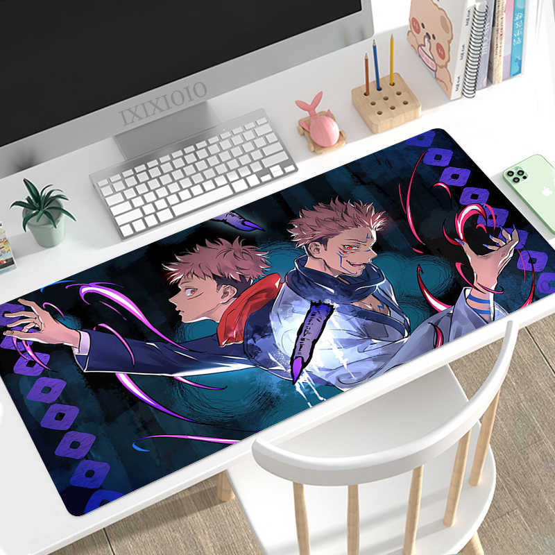 Mouse Pads Wrist Kaisen Anime Mouse Pad Gamer XL Custom Computer New Mousepad XXL keyboard pad Carpet Natural Rubber Soft Table Mat R230710