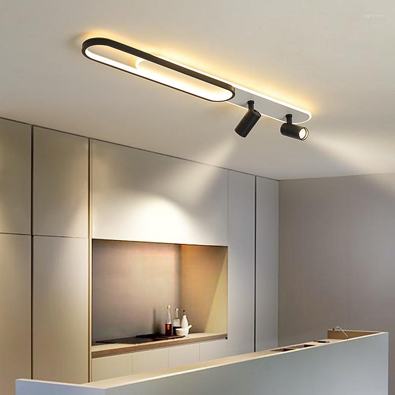Lights Ceiling 2023 Modern Led Lamps With Spotlight For Living Room Kitchen Corridor Indoor White Strip Acrylic Chandeliers