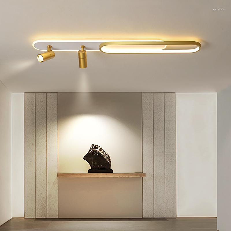Lights Ceiling 2023 Modern Led Lamps With Spotlight For Living Room Kitchen Corridor Indoor White Strip Acrylic Chandeliers
