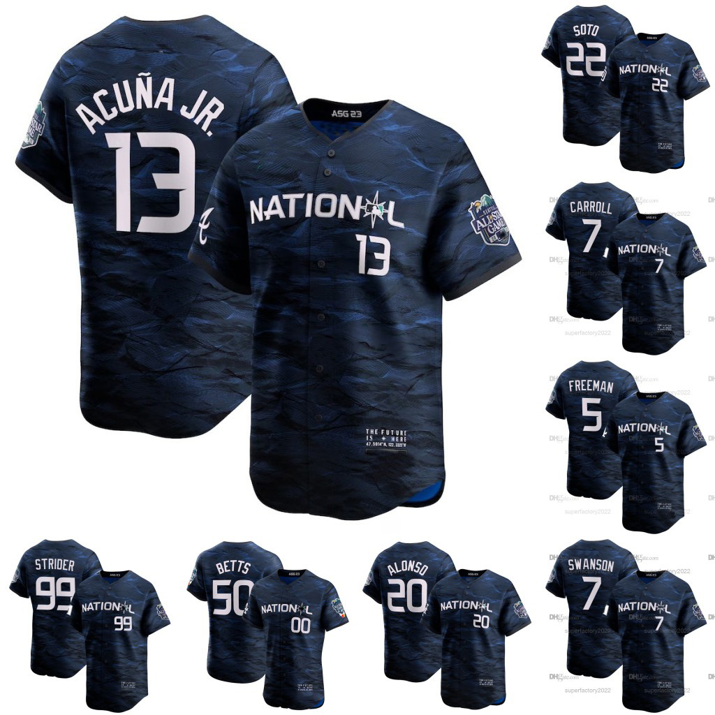 13 Ronald Acuna Jr National League 2023 All Star Jersey Freddie Freeman Mookie Betts Nick Castellanos Nolan Arenado Juan Soto Strider Dansby Swanson Pete Alonso, Men s-xxxl
13 Ronald Acuna Jr National League 2023 All Star Jersey Freddie Freeman Mookie Betts Nick Castellanos Nolan Arenado Juan Soto Strider Dansby Swanson Pete Alonso, Men s-xxxl