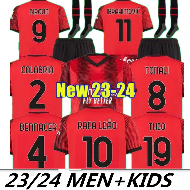 23/ AC MILANS IBRAHIMOVIC GIROUD Soccer Jerseys 2023 THEO BRAHIM Pulisic 4th Shirt ROMAGNOLI RAFA LEAO S.CASTILLEJO KESSIE SAELEMAEKERS Football uniform, 23/24
23/ AC MILANS IBRAHIMOVIC GIROUD Soccer Jerseys 2023 THEO BRAHIM Pulisic 4th Shirt ROMAGNOLI RAFA LEAO S.CASTILLEJO KESSIE SAELEMAEKERS Football uniform, 23/24