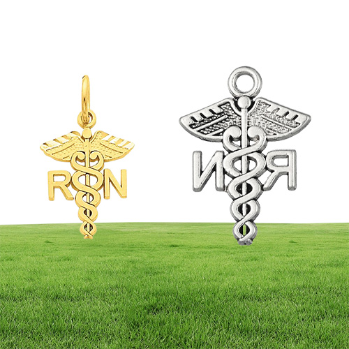 Alloy Medical Sign RN Registered Nurse Charms Catholic Jewelry Findings AAC191