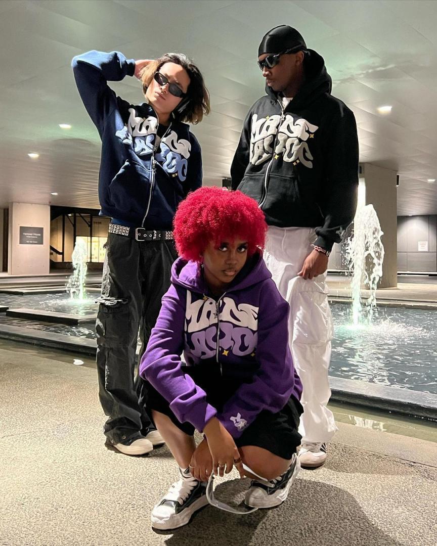 Mens Hoodies Sweatshirts Y2K European and American Street Plus Size Loose Pink Printed Pattern Zipper Hoodie Hip Hop Fashion Friends Party Clothes 230