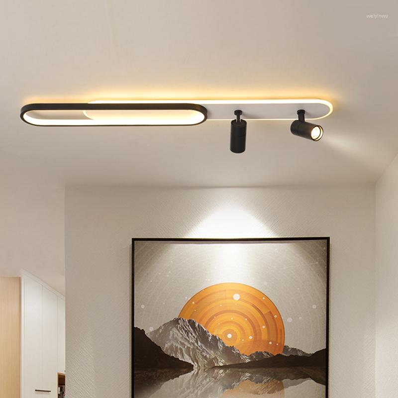 Lights Ceiling 2023 Modern Led Lamps With Spotlight For Living Room Kitchen Corridor Indoor White Strip Acrylic Chandeliers