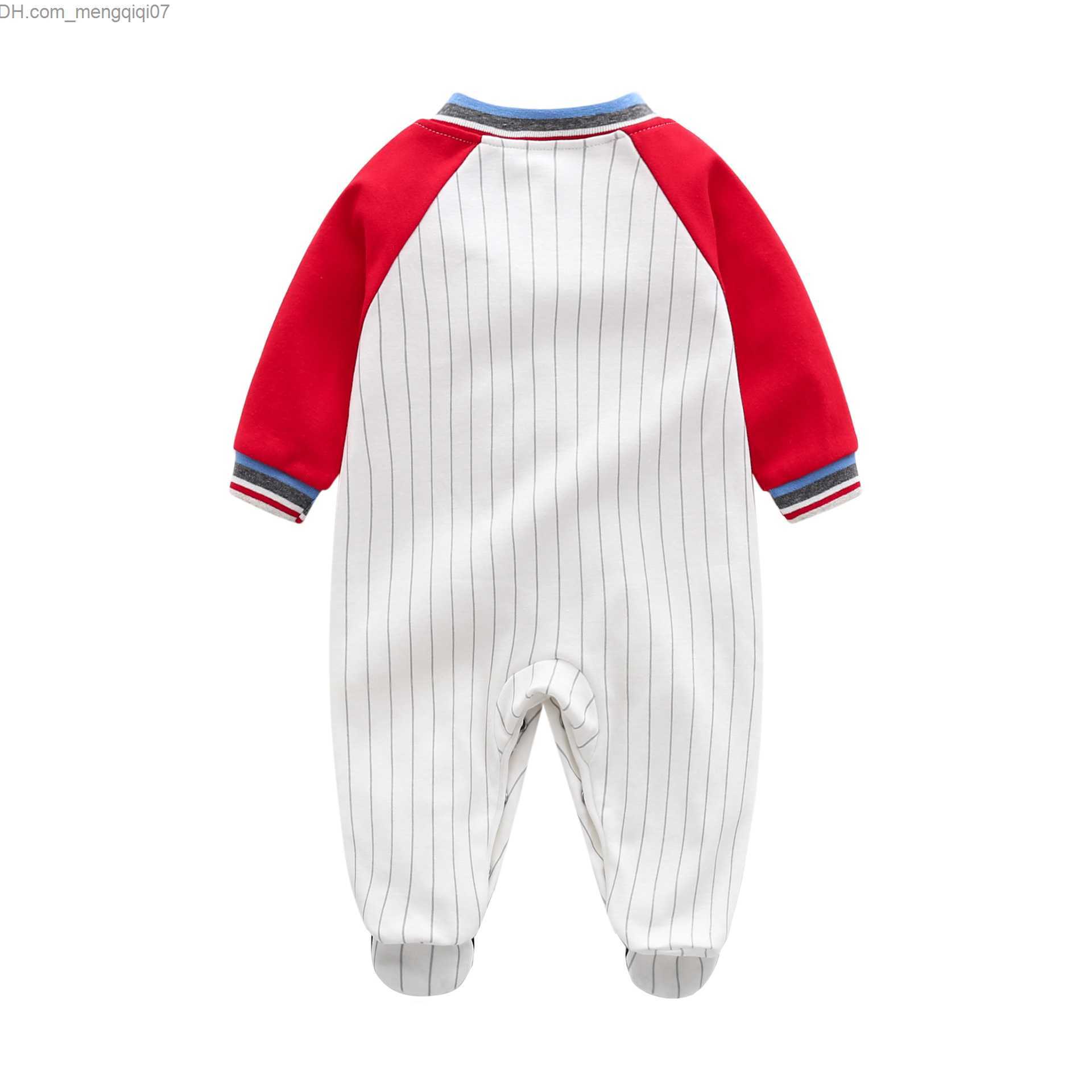 Rompers Baby Baseball Costume 0 3 6 9 12 Months Boston Long Sleeve Football Toddler Boys' Costume Children's Bodysuit Pajamas Beibei Z230711