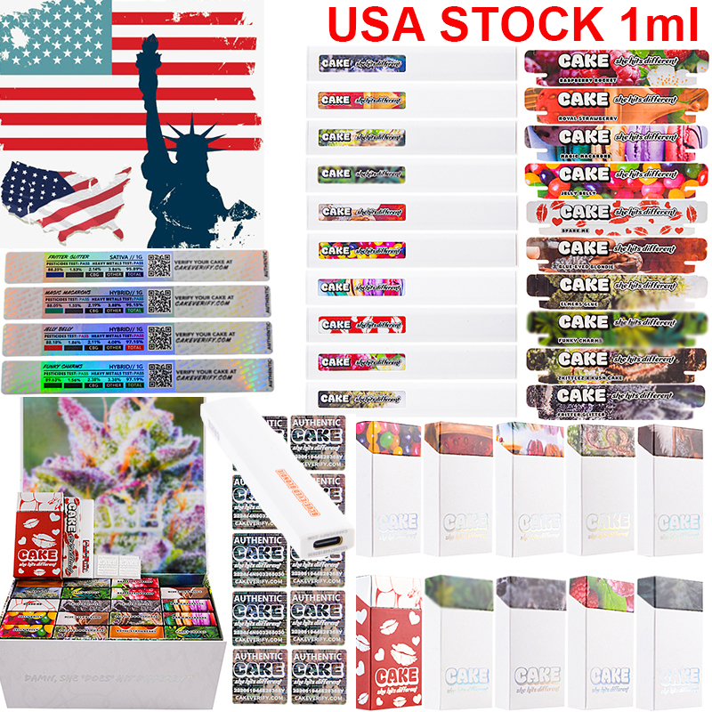 USA IN STOCK Newest 10 Strains Cake 6 Disposable Vape Pens Full 1Gram Rechargeable 280mah E Cigarettes Thick Oil Device Pods Type C Starter Kits Packaging With Sticker
USA IN STOCK Newest 10 Strains Cake 6 Disposable Vape Pens Full 1Gram Rechargeable 280mah E Cigarettes Thick Oil Device Pods Type C Starter Kits Packaging With Sticker