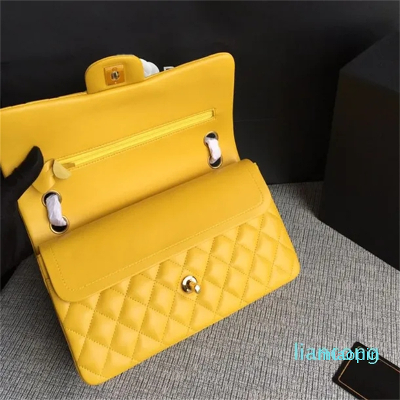 2023-Luxury Flap Bag Genuine Leather Handbags 25.5CM High Imitation Shoulder Bag