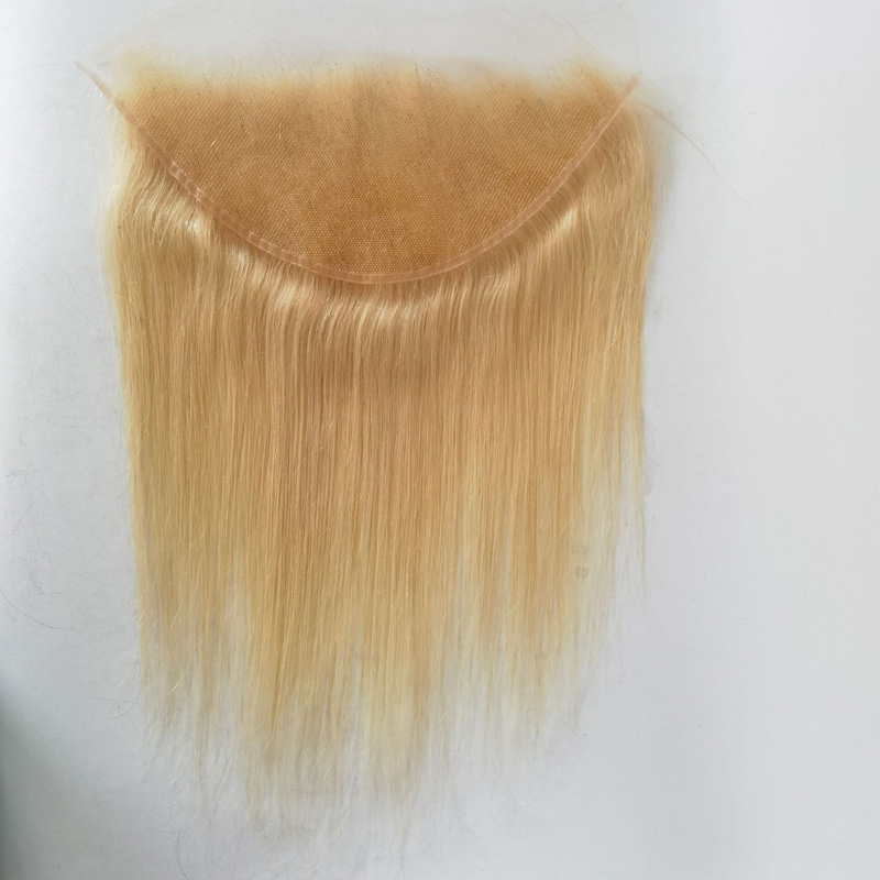 HD Swiss Lace 13X4 Lace Frontal 4X4 5*5 Lace Closure Malaysian 100% Human Hair Silky Straight 12-24inch Blonde 613# Color