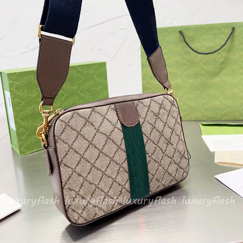 Crossbody Bags for Men and Women Fashion Designer Messenger Bag Zipper Camera Purses New Luxury Canvas Small Shoulder Purse High Quality, Letters with blue red strap
Crossbody Bags for Men and Women Fashion Designer Messenger Bag Zipper Camera Purses New Luxury Canvas Small Shoulder Purse High Quality, Letters with blue red strap