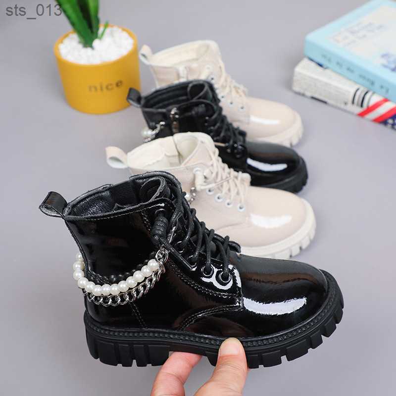 Girls Ankle Boots Autumn Winter Fashion Beautiful Princess Pearl Non-slip Performance Kids Boots Children Girl Shose L230518