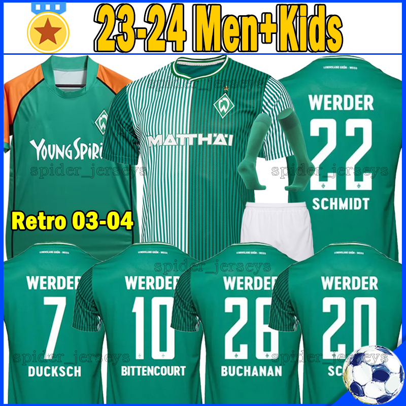 23 24 Werder Bremen Soccer Jerseys DUCKSCH STARK SCHMIDT FRIEDL PIEPER Football Shirts 2023 2024 VELJKOVIC BITTENCOURT BUCHANAN FULLKRUG Men Uniforms Kids Kits Set, Masai 22-23 home 'om africa' font patch
23 24 Werder Bremen Soccer Jerseys DUCKSCH STARK SCHMIDT FRIEDL PIEPER Football Shirts 2023 2024 VELJKOVIC BITTENCOURT BUCHANAN FULLKRUG Men Uniforms Kids Kits Set, Masai 22-23 home 'om africa' font patch