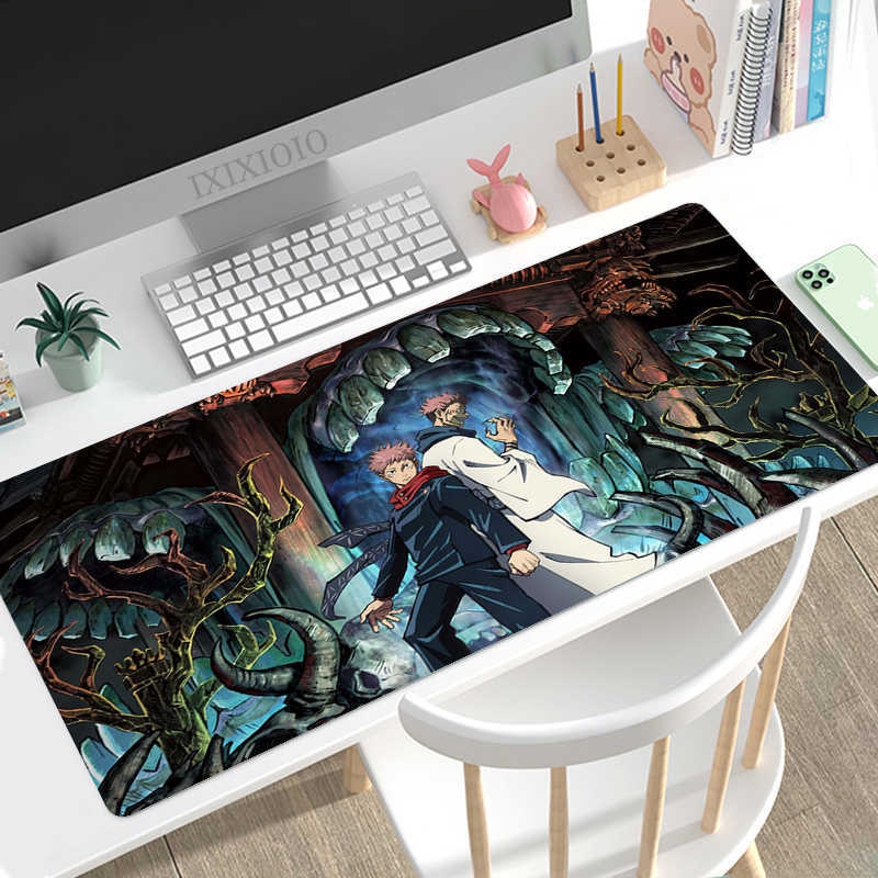Mouse Pads Wrist Kaisen Anime Mouse Pad Gamer XL Custom Computer New Mousepad XXL keyboard pad Carpet Natural Rubber Soft Table Mat R230710