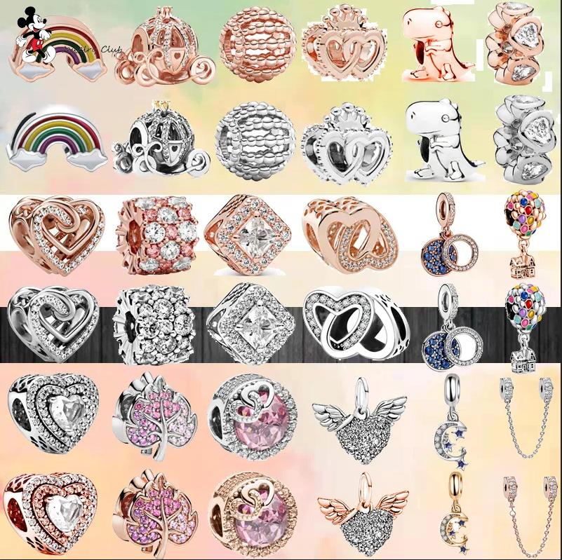 For pandora charm 925 silver beads charms Rose Gold Silver Color Carriage Heart Angel Wings charm set
For pandora charm 925 silver beads charms Rose Gold Silver Color Carriage Heart Angel Wings charm set