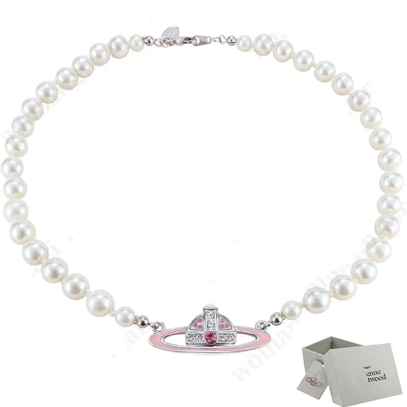 Saturn Lacquer Necklace Pearl Beaded Diamond Tennis Necklace Ladies Vintage Fashion Style With box
Saturn Lacquer Necklace Pearl Beaded Diamond Tennis Necklace Ladies Vintage Fashion Style With box