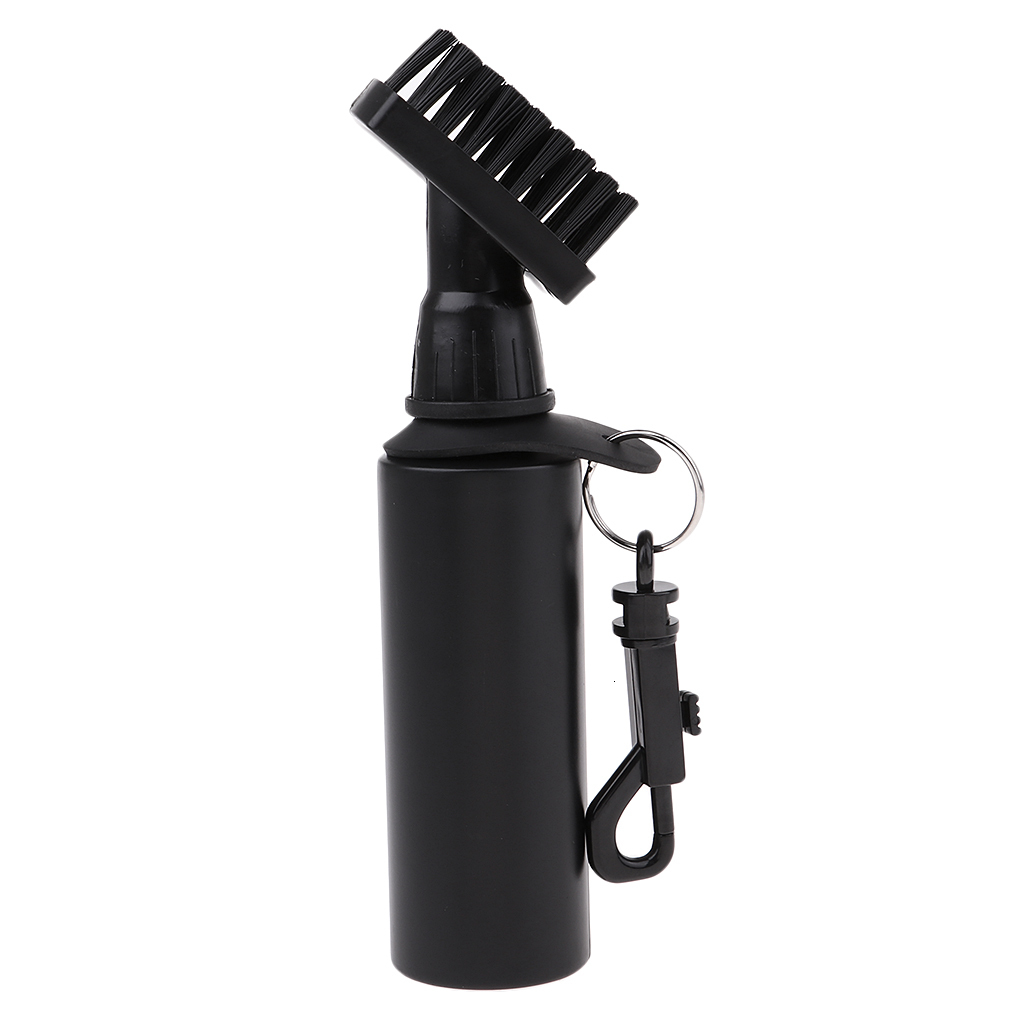 Other Golf Products Protable Golf Club Groove Brush Plastic Cleaning Brush Golf Cleaner With Water Bottle Self-Contained Water Brush - Black Ball 2307