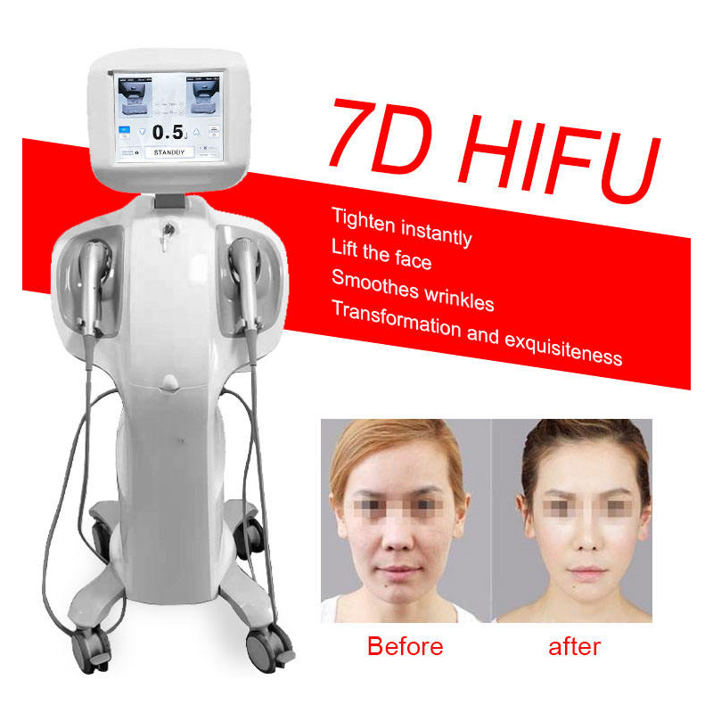 Portable 7D HIFU Slimming Machine High Intensity Focused Ultrasound Face Lift Equipment Wrinkle Removal Skin Tightening 7 Cartridge 
Portable 7D HIFU Slimming Machine High Intensity Focused Ultrasound Face Lift Equipment Wrinkle Removal Skin Tightening 7 Cartridge