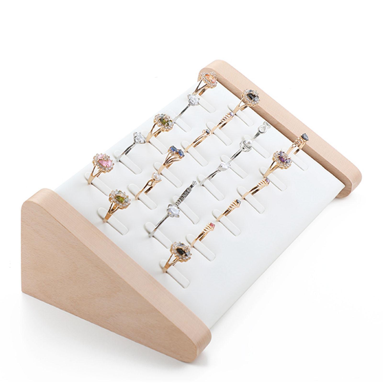 Jewelry Boxes Rings Display Stand Showcase Tray Organizer Storage Box Cardboard Holder Rack for Bedroom Tabletop 230710