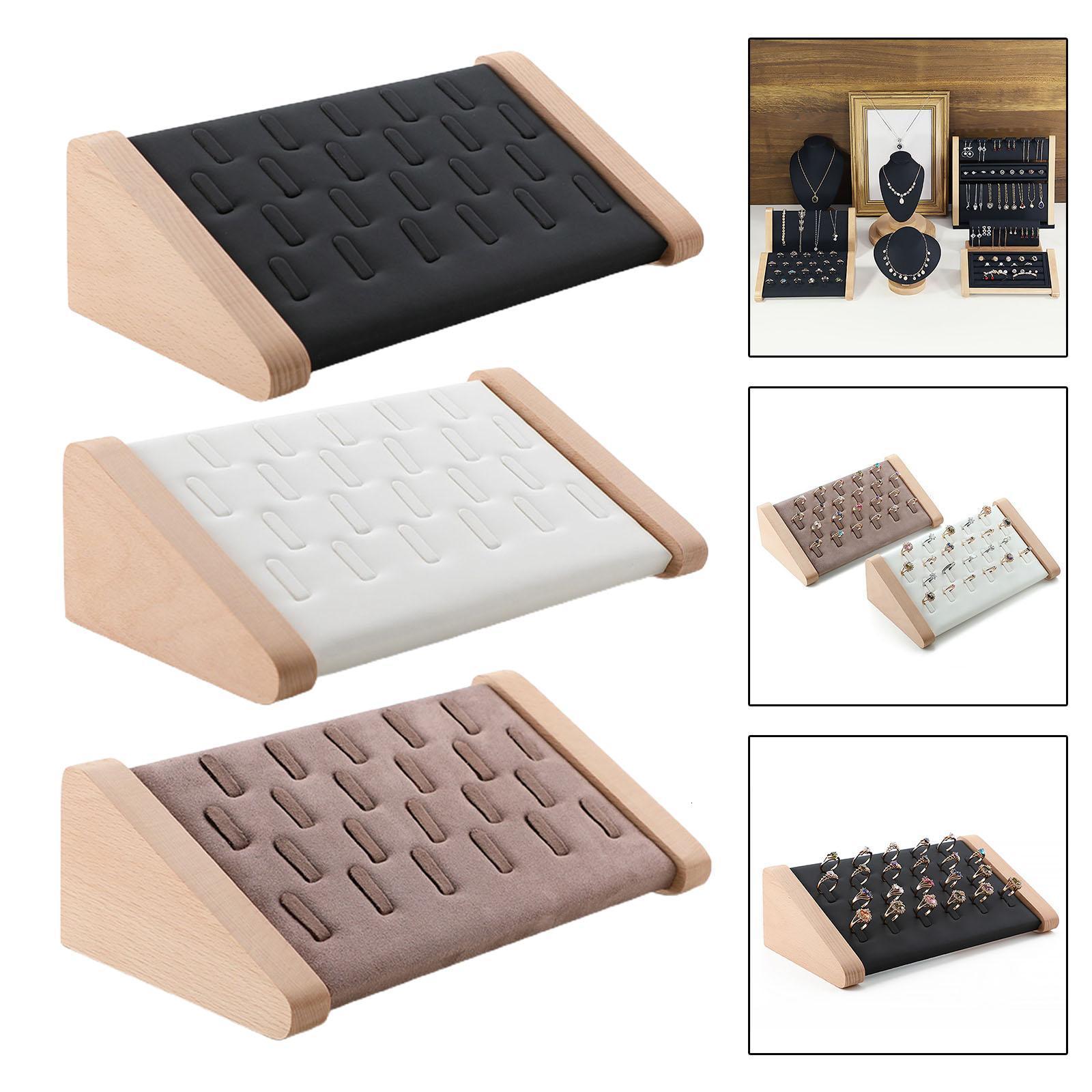 Jewelry Boxes Rings Display Stand Showcase Tray Organizer Storage Box Cardboard Holder Rack for Bedroom Tabletop 230710