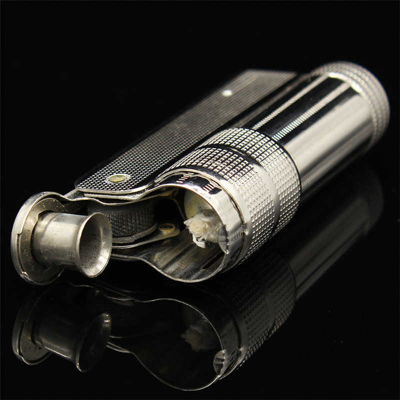 Original IMCO Lighter Old No Gasoline Flint Windproof Stainless Steel Cigarette Petrol Oil Inflated Gadgets Man PQC2 W260202