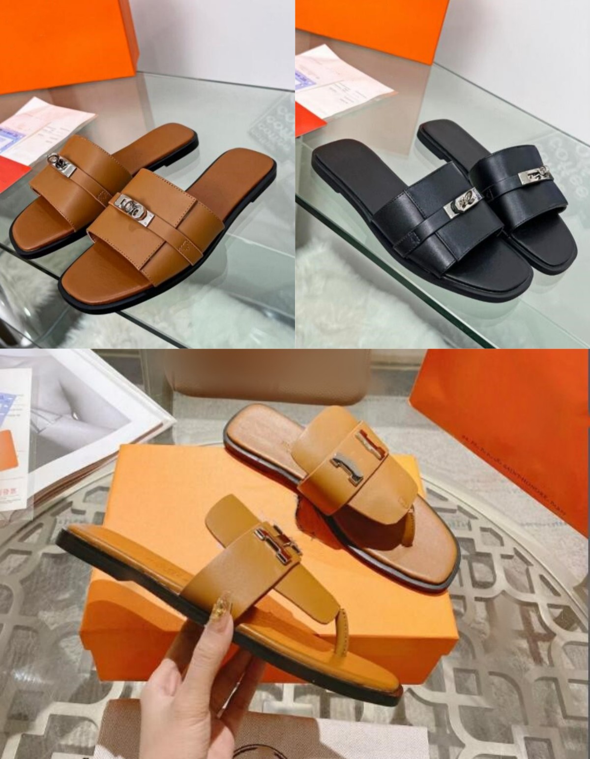 Classic Fashion Women's Leather Sandals Rubber Soles Brown Black Flip-flops Flat Summer Slippers High Quality Multi Color Party Sizes 35-42, 11
Classic Fashion Women's Leather Sandals Rubber Soles Brown Black Flip-flops Flat Summer Slippers High Quality Multi Color Party Sizes 35-42, 11
