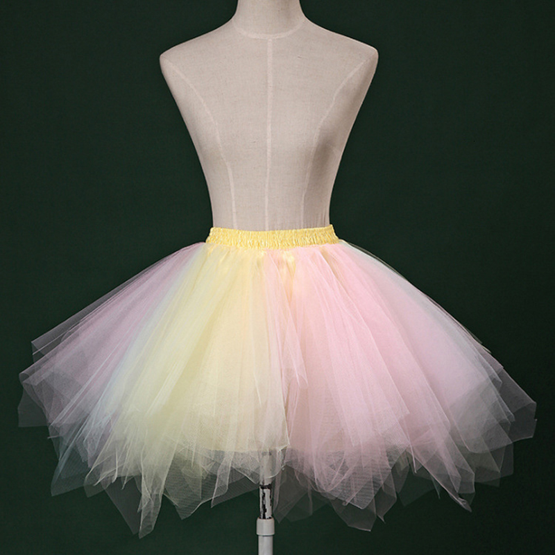 Skirts Rainbow Tutu Skirt Layered Ballet Skirts Women's Princess Layered Puff Skirt Mini Tutu Skirt Short Petticoat for Women and Girls 230710