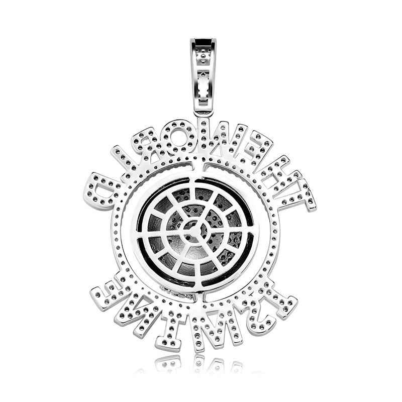 The World Is Mine Globe TopBling Men's Women 14k Gold Pendant Charm Rope Chain