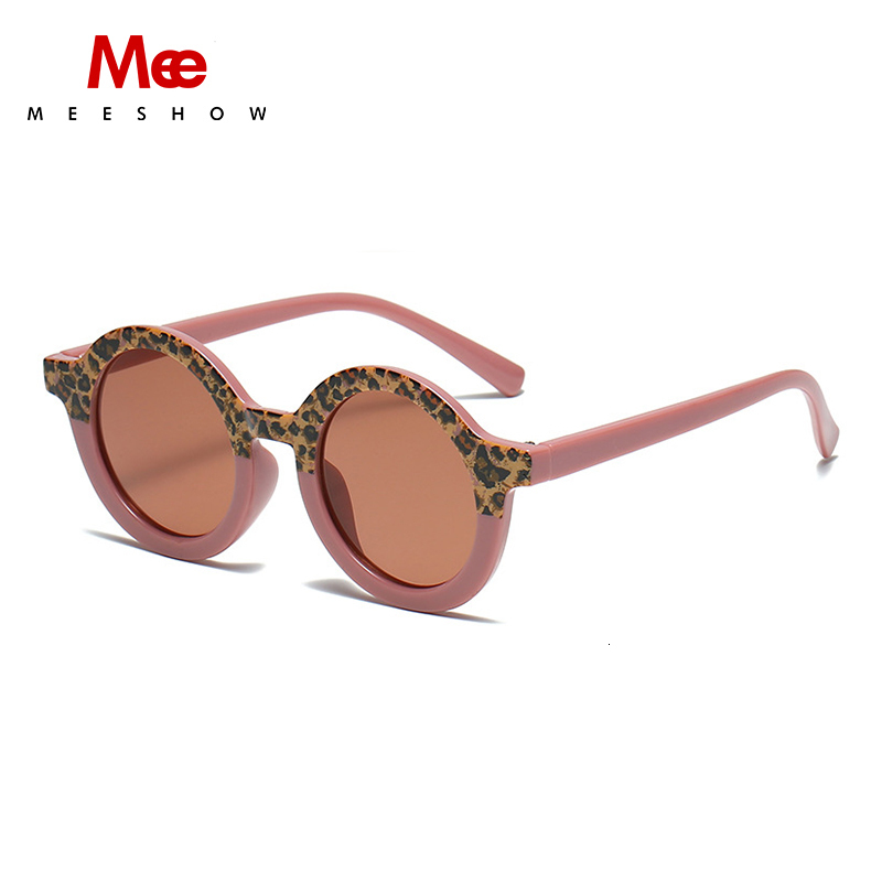 Children sunglasses Boy Girl Cute Leopard Round Sun glasses Kids Vintage French Sunglasses UV400 Protection Classic glass 230710 Z260305
