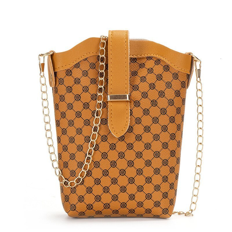 Evening Bags 2023 Brown Plaid Fashion Niche Casual One Shoulder Oblique Mini Small Bag Temperament Style 230711